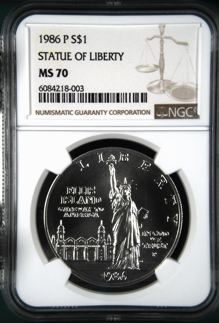 1986 p s$1 statue of liberty