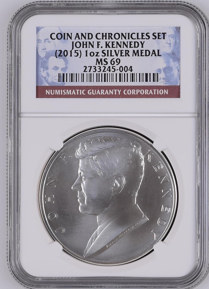 (2015) 1oz silver medal john f. kennedy