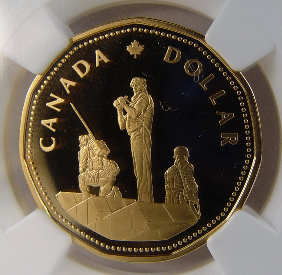 1995 canada $1 peacekeeping monument