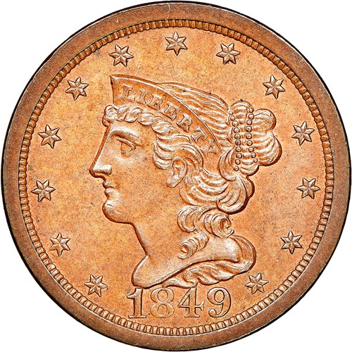 1851 Braided Hair Liberty Head Large Cent Circulated 